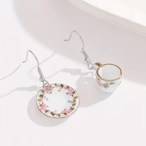 NEW Floral Tea Cup and Saucer Earrings ☕️